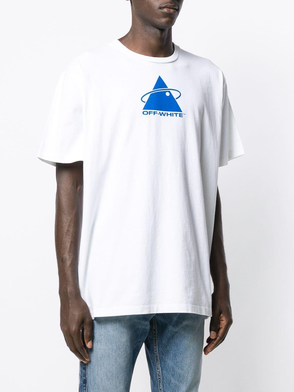 Opstå Taktil sans Penneven Off-White c/o Virgil Abloh Triangle Planet Printed T-shirt in White for Men  | Lyst