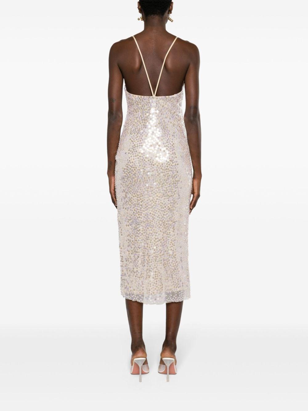 Patrizia Pepe satin mini dress - Neutrals