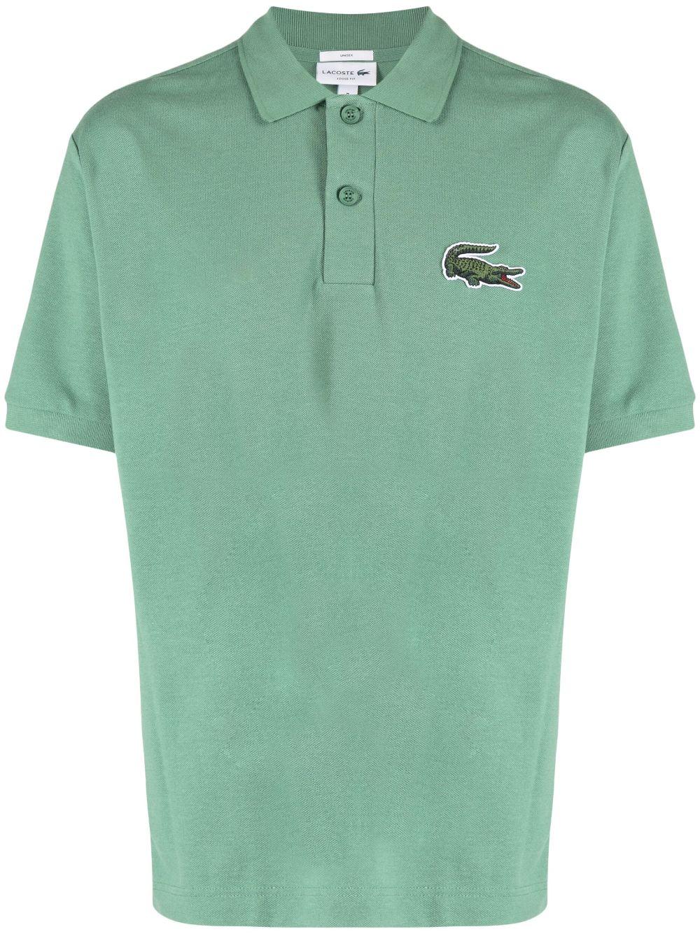 Lacoste Loose Fit Large Logo Polo Ash Tree in Green for |