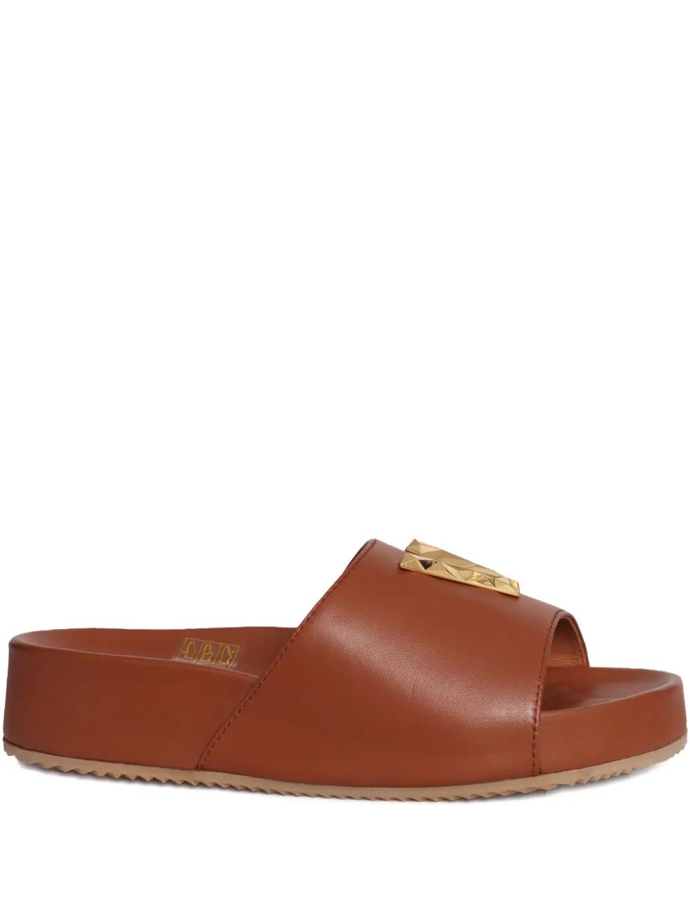 サンダル・ミュール VIA ROMA 15 LOGO SLIDE SANDALS Via Roma 15 Flat sandals for Women | Online Sale up to 77
