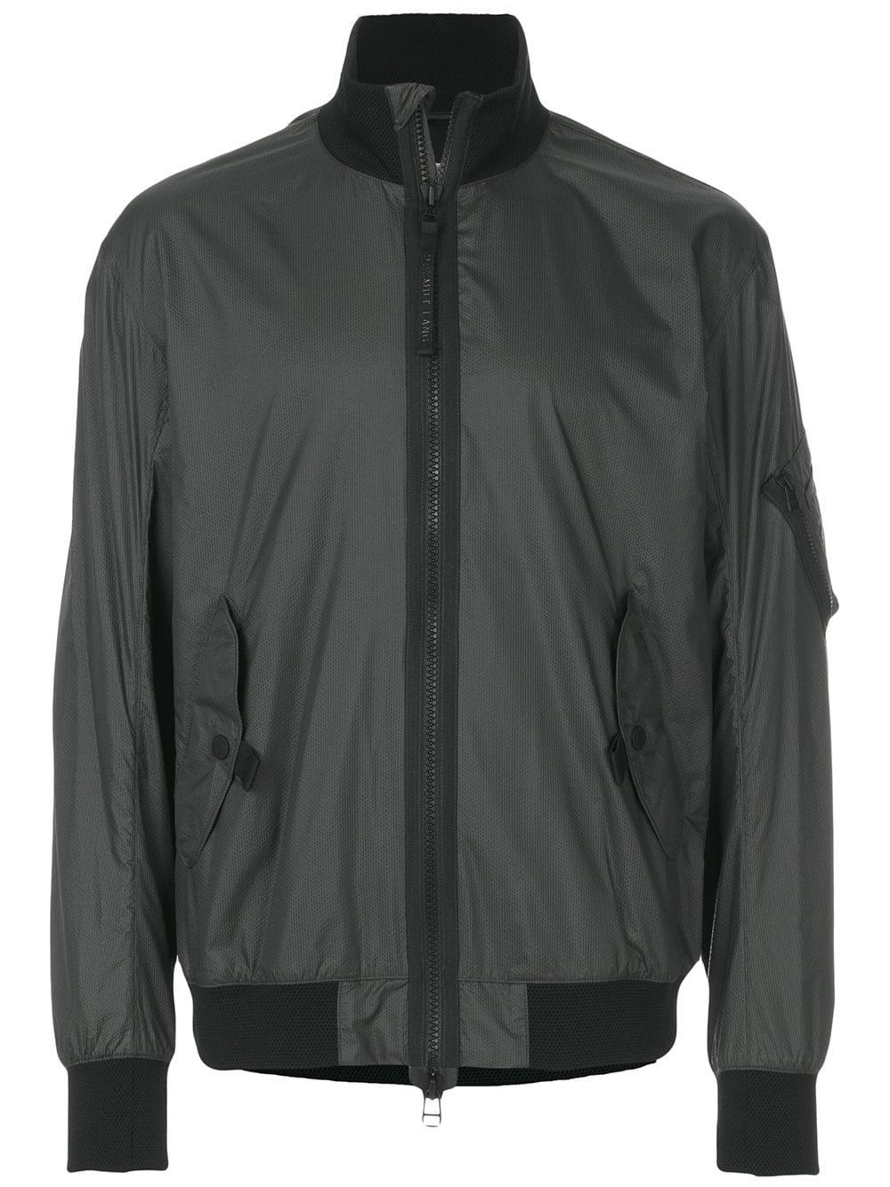 Helmut Lang Synthetic Zipped Bomber Jacket in Black for Men - Lyst