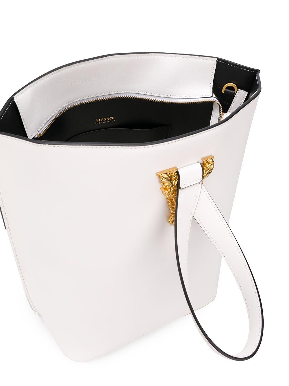 Versace Virtus Tote Bag in White