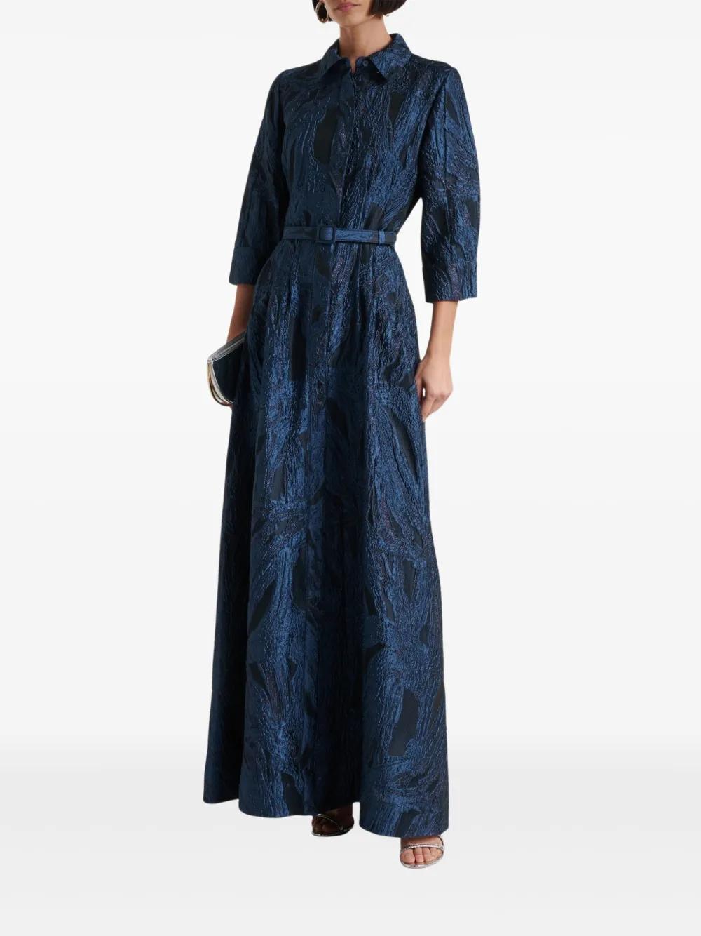 Jonathan Simkhai ワンピース Courtney jacquard gown1000031 Jonathan Simkhai Courtney Jacquard Gown in Blue | Lyst
