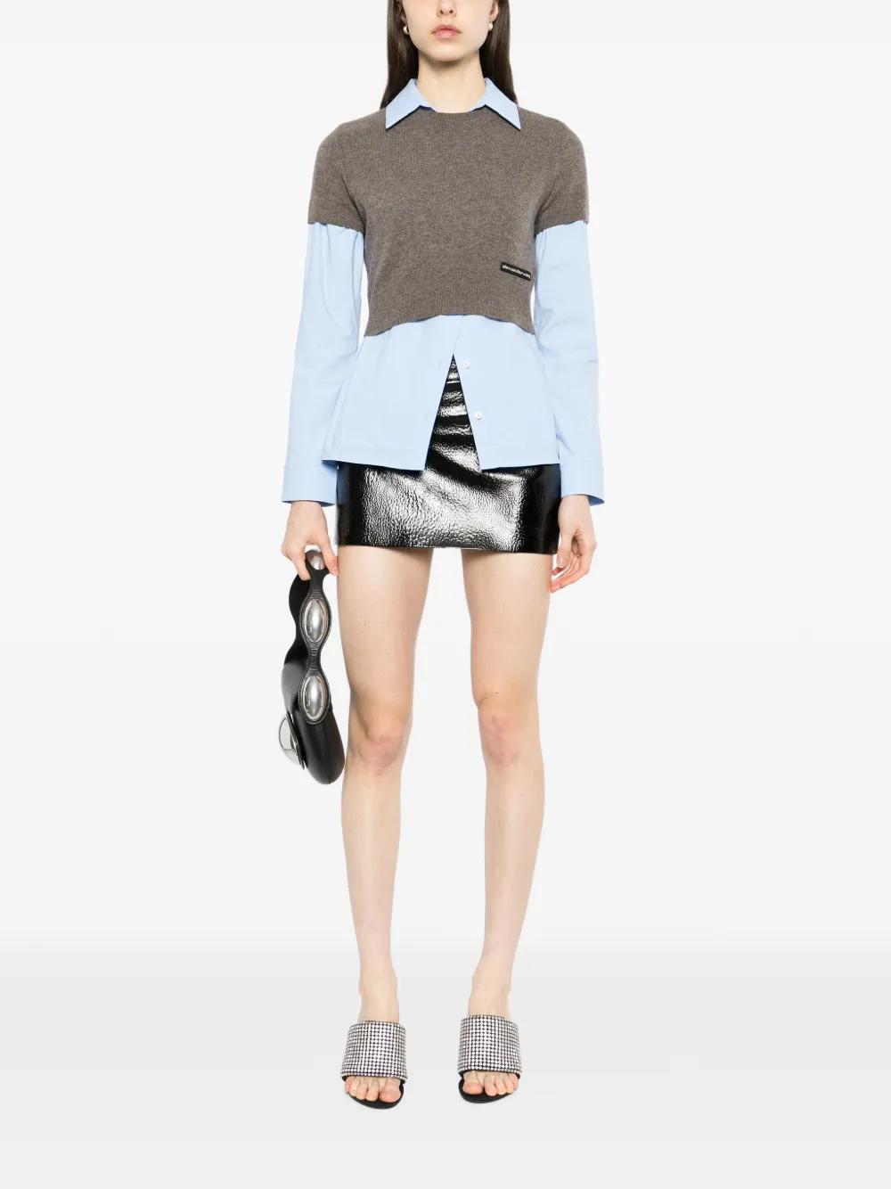 Alexander Wang Prestyled Knit Vest Shirt in White | Lyst