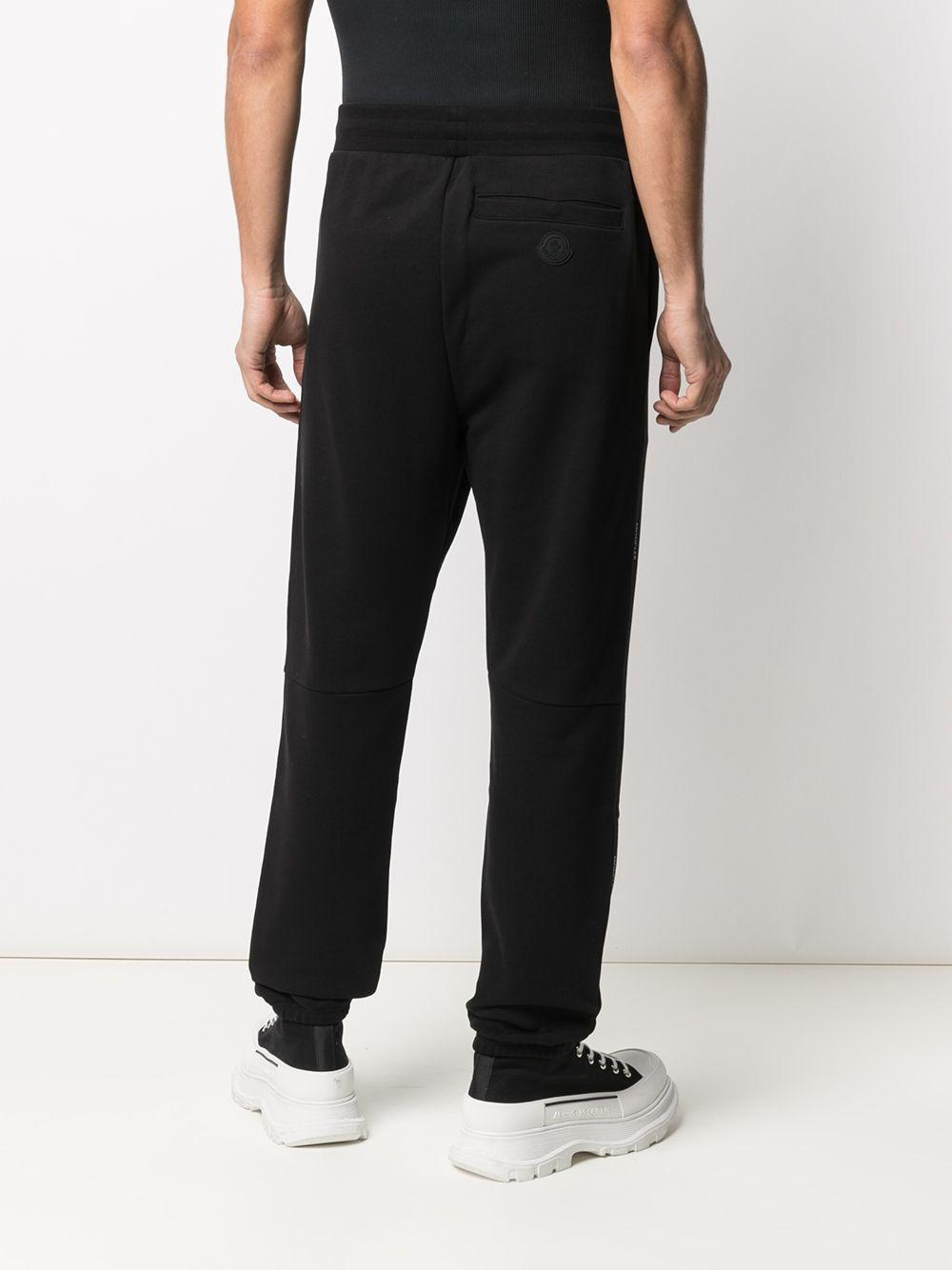 Moncler Cotton Logo-print Track Pants in Black for Men - Lyst