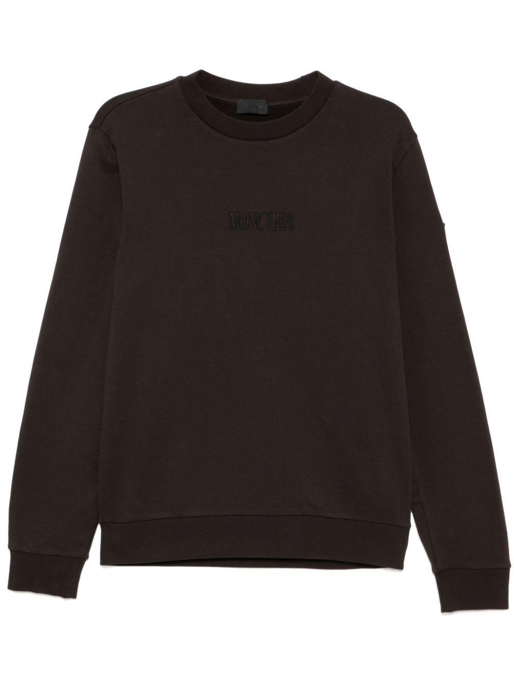 Moncler logo embroidered sweatshirt sale