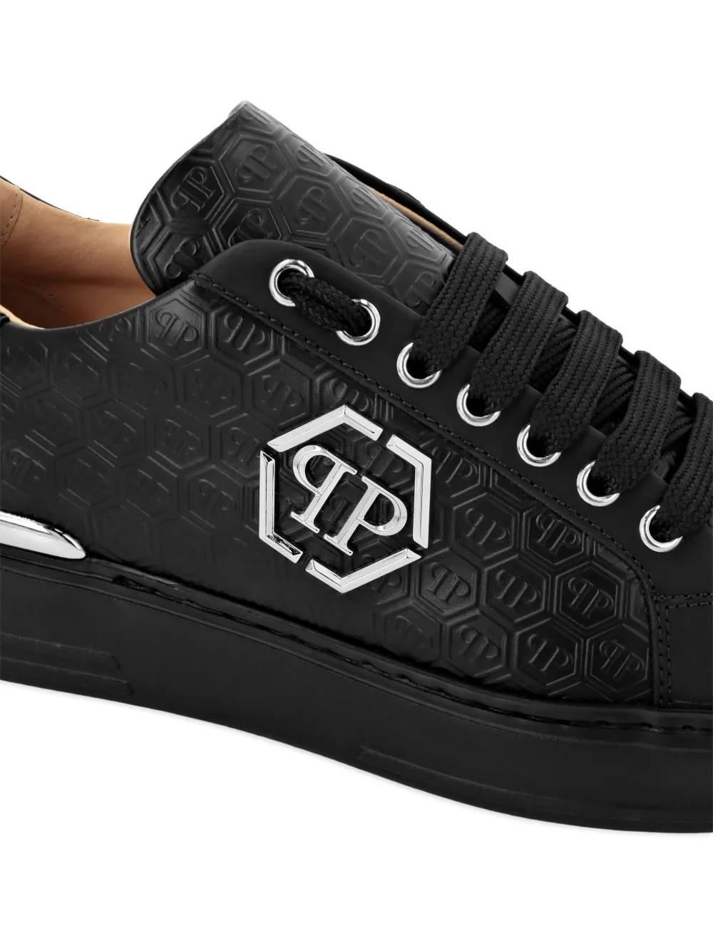 Philipp Plein Monogram Low-Top Sneakers in Black | Lyst