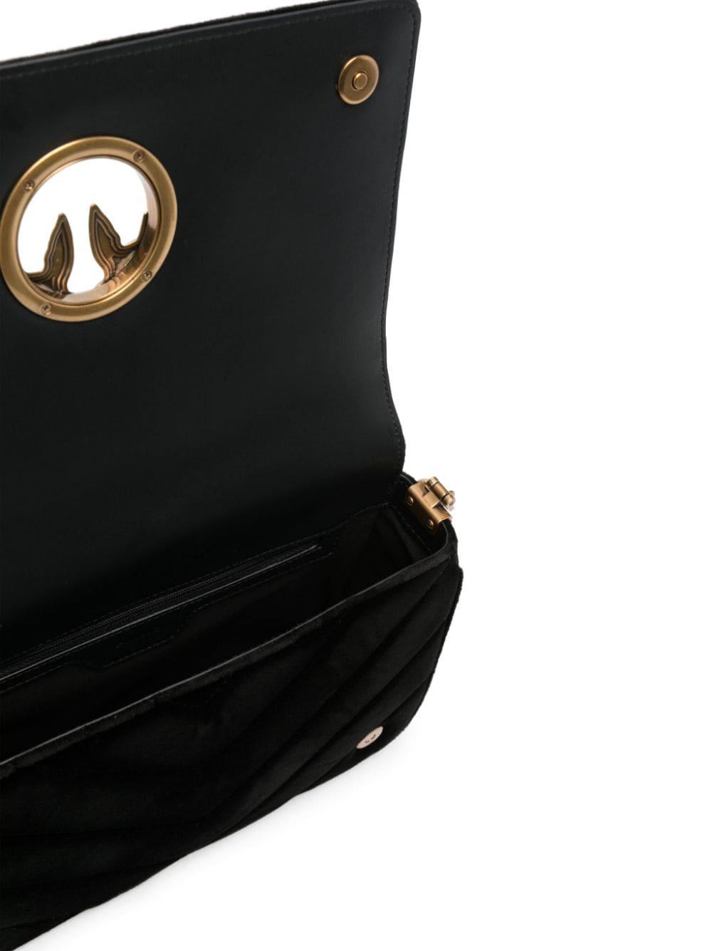 Pinko Love Studded Shoulder Bag in Black | Lyst