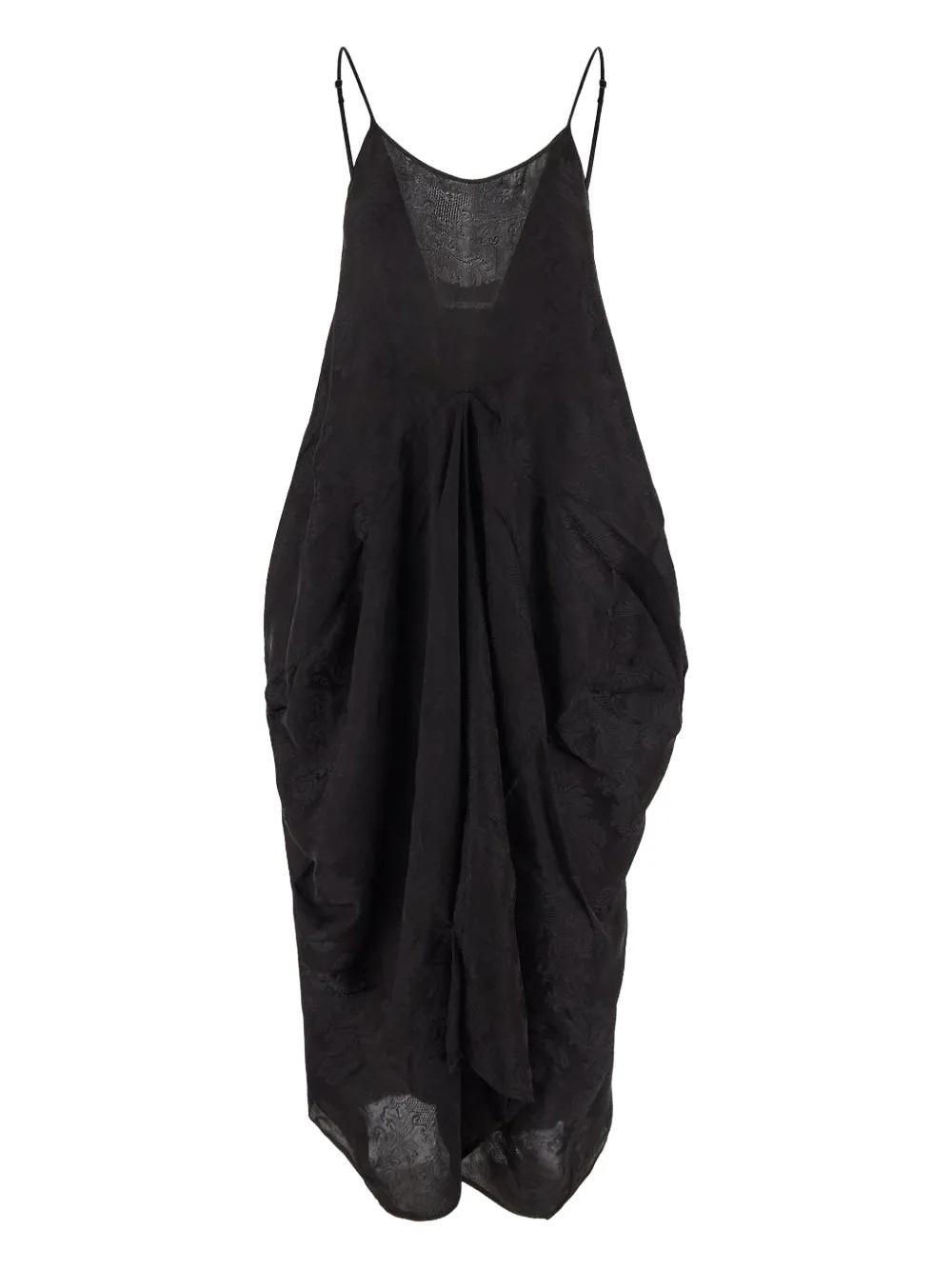 Uma Wang Flared Midi Dress in Black | Lyst