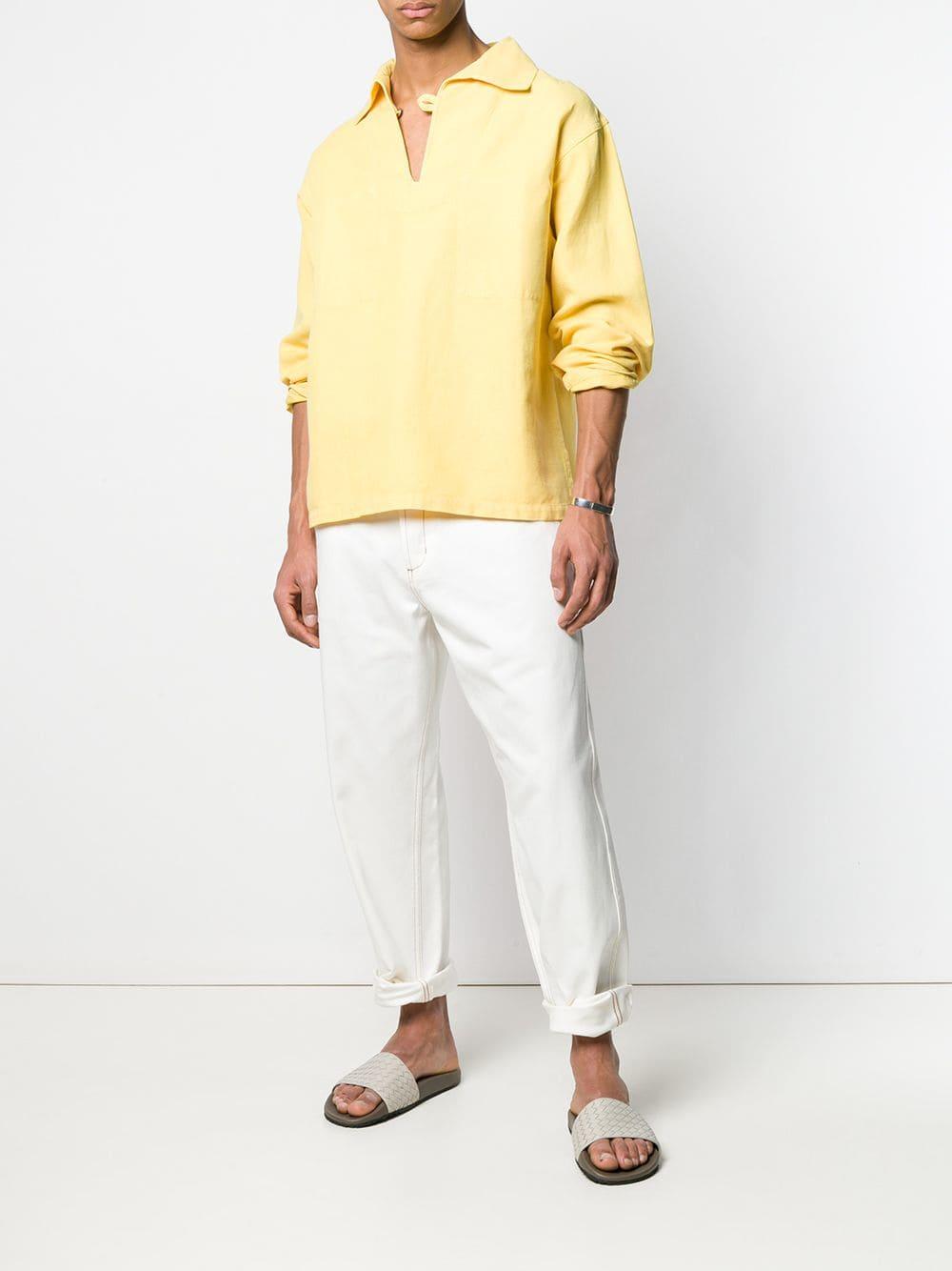 yellow tunic shirt