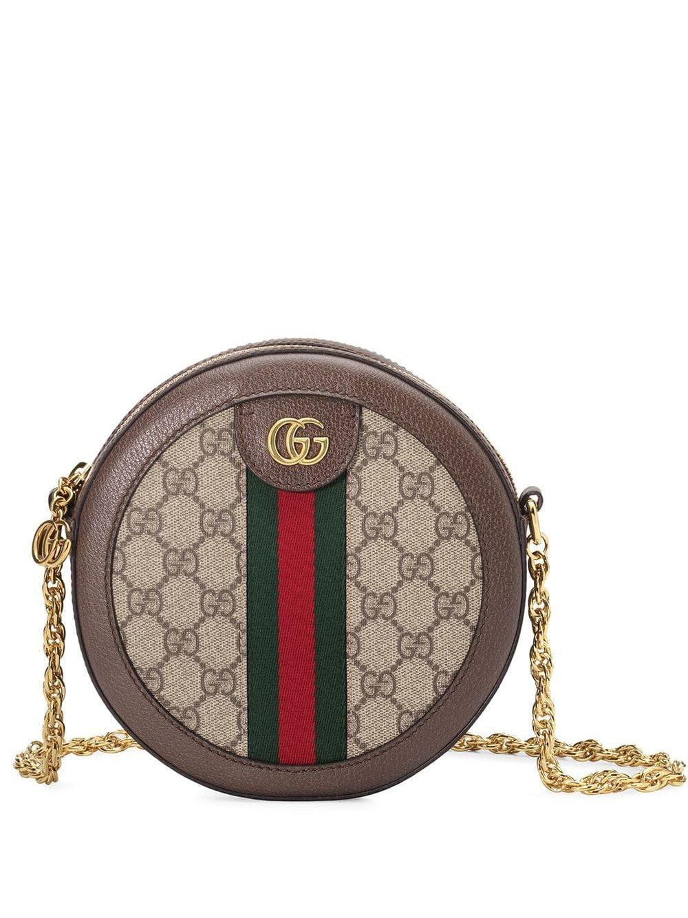 Gucci Canvas Ophidia Mini gg Round 