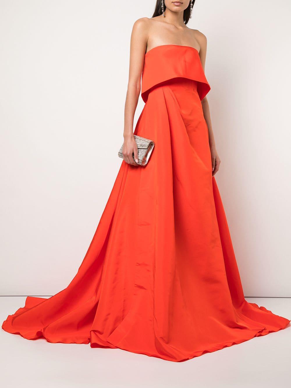 alex perry orange dress