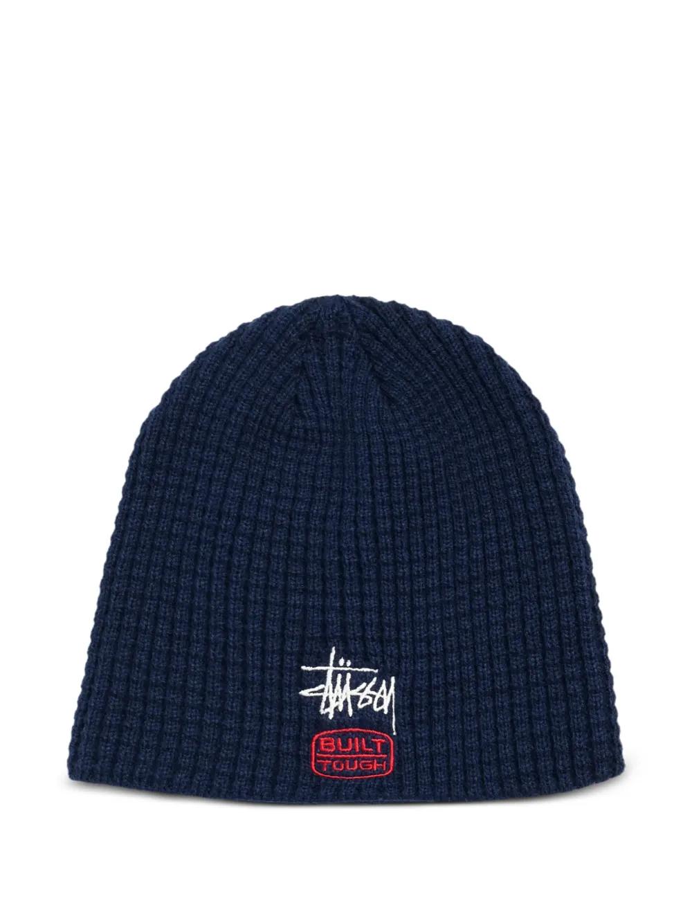 Stussy Waffle Built Tough Skullcap Beanie Hat in Blue for Men