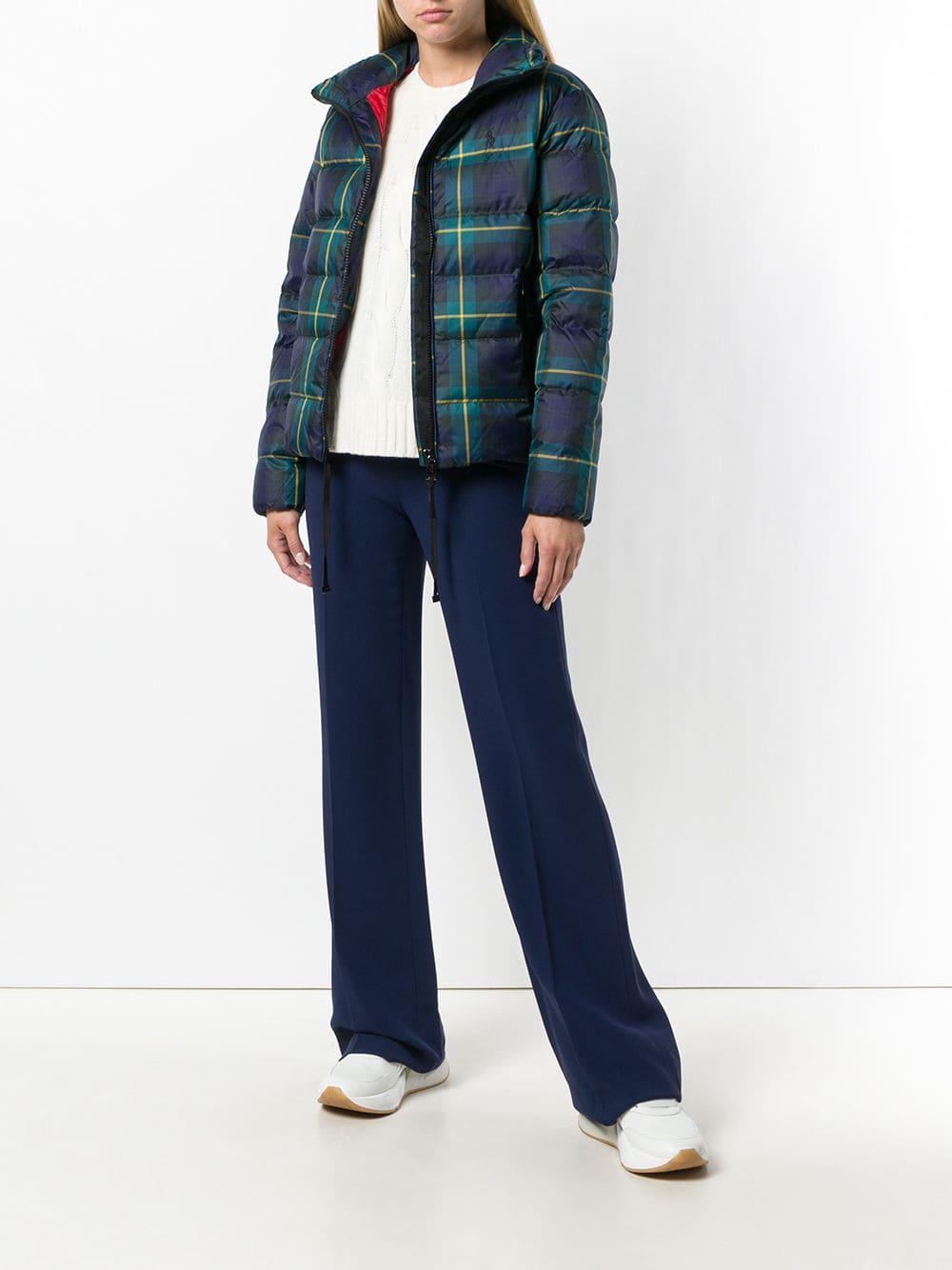 plaid puffer jacket