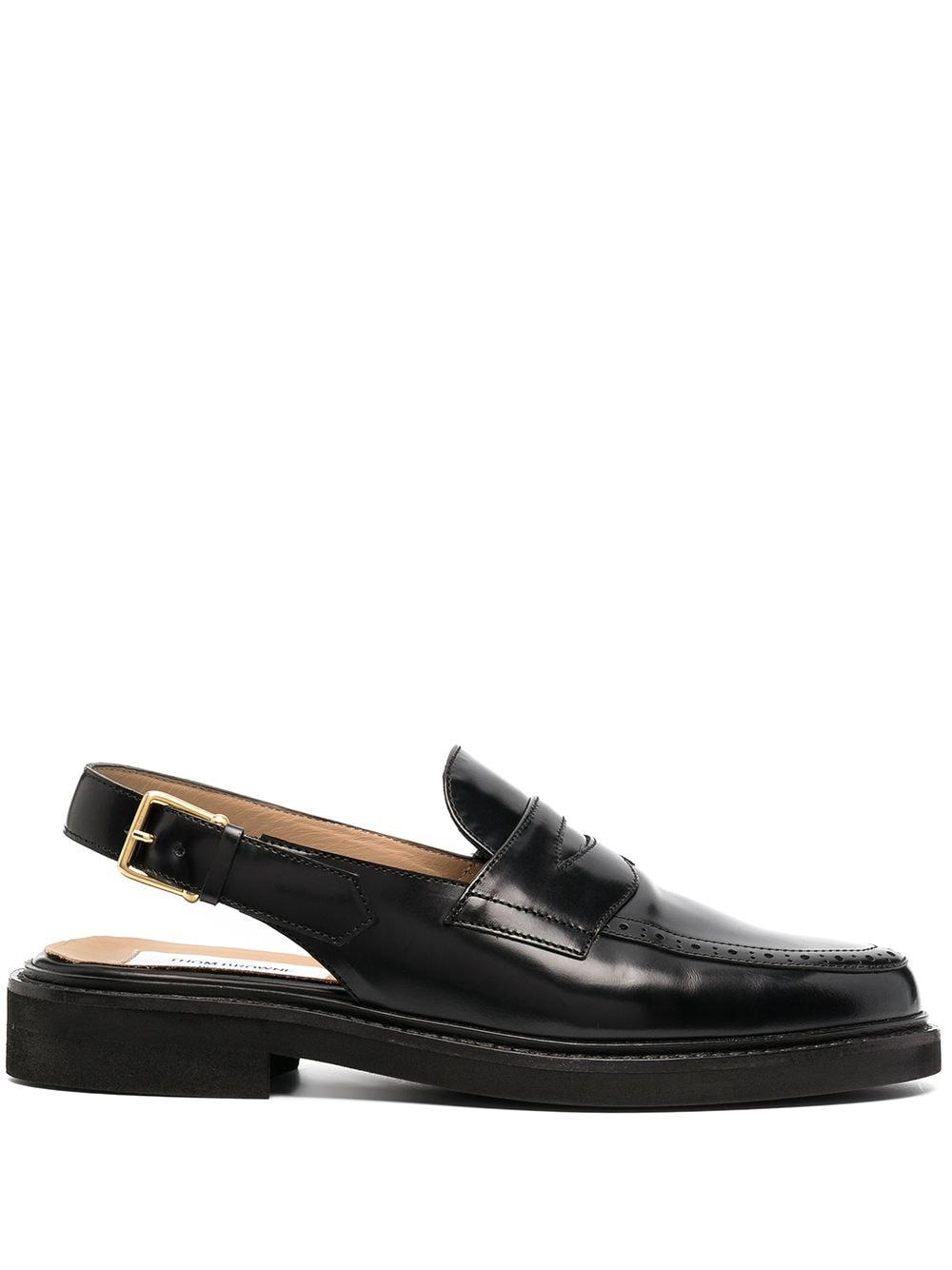 Thom Browne Slingback Penny Loafer in Black | Lyst