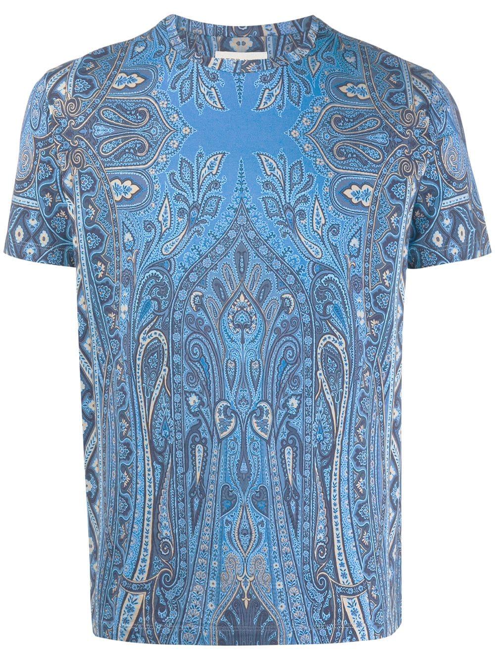 Etro Relaxed-fit Paisley T-shirt in Blue for Men - Lyst