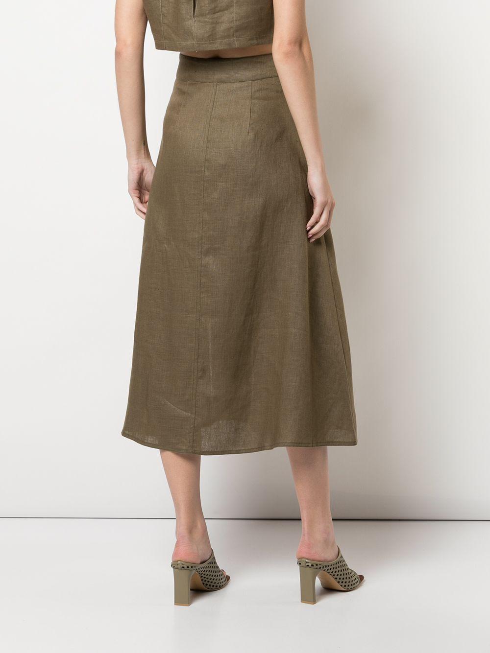 nicholas button front skirt