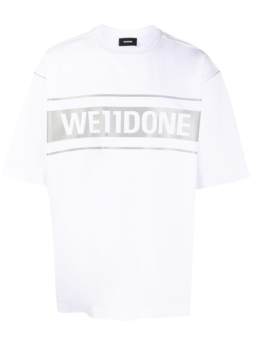 we11done Oversized Logo Print T-shirt in White - Lyst