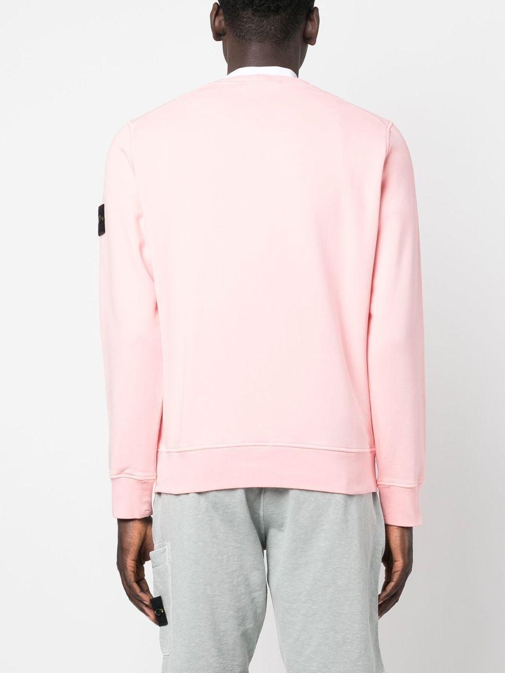Stone Island Logo-patch Sleeve Sweatshirt in Pink for Men | Lyst