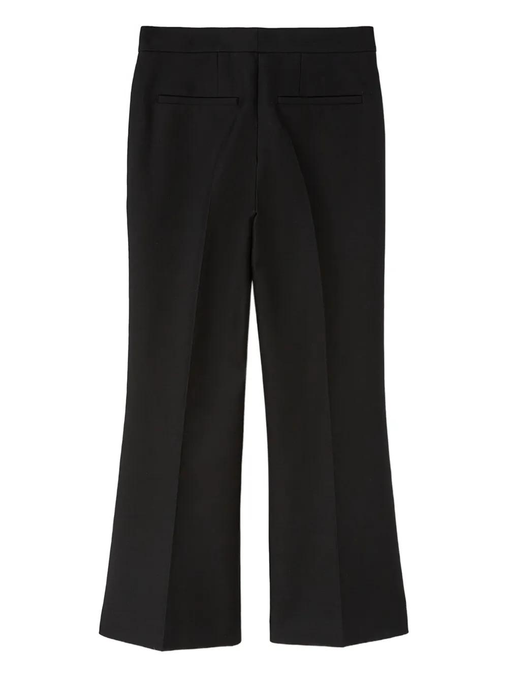 Jil Sander ビスコースリブジャージーフレアクロップドパンツ jil-sander-black-Cotton-