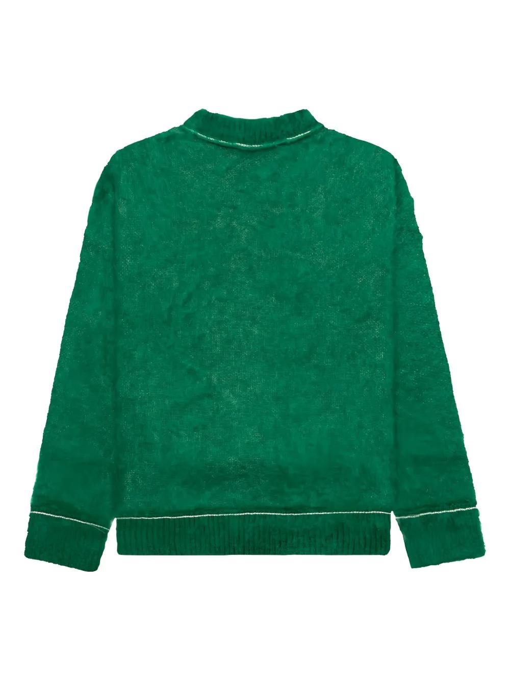 【送料&関税込】Sacai Cashmere And Cotton Sweater Sacai Pattern Knit Sweater Black | HAVEN