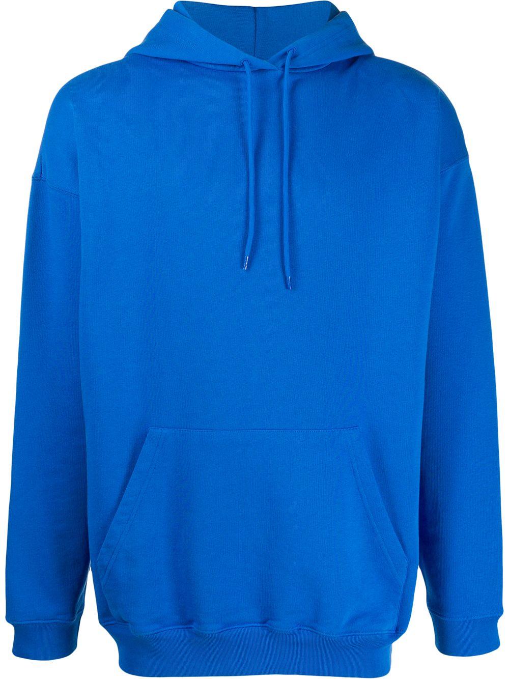 Balenciaga Oversized Logo Print Hoodie in Blue for Men | Lyst