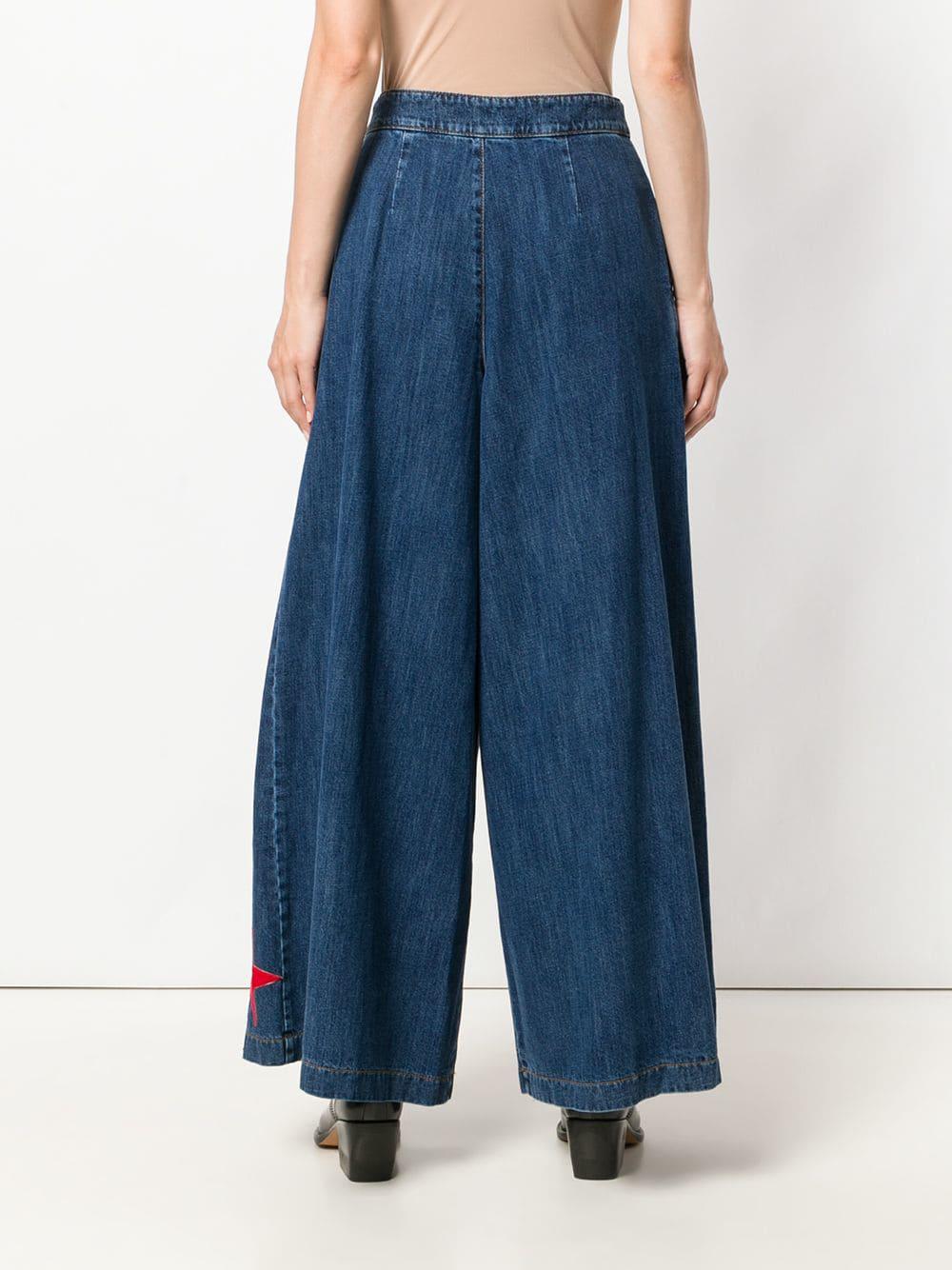 Caban Romantic Denim Extra Wide-leg 