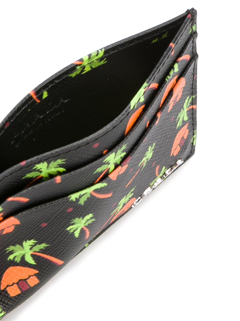 Prada saffiano multicolor clearance wallet