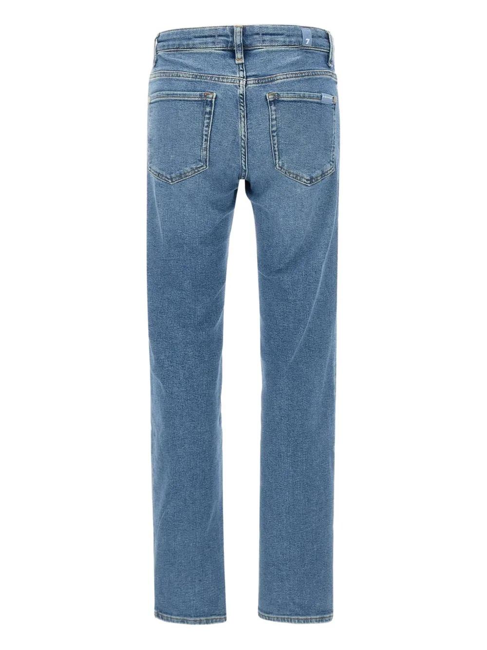 7 For All Mankind Calie Straight-Leg Jeans in Blue | Lyst