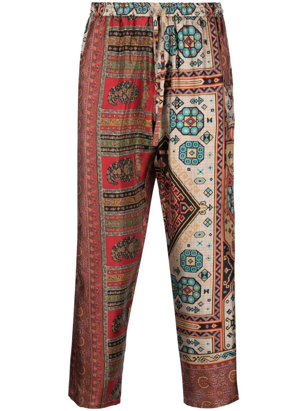 Pierre-Louis Mascia all-over paisley-print shorts - Red