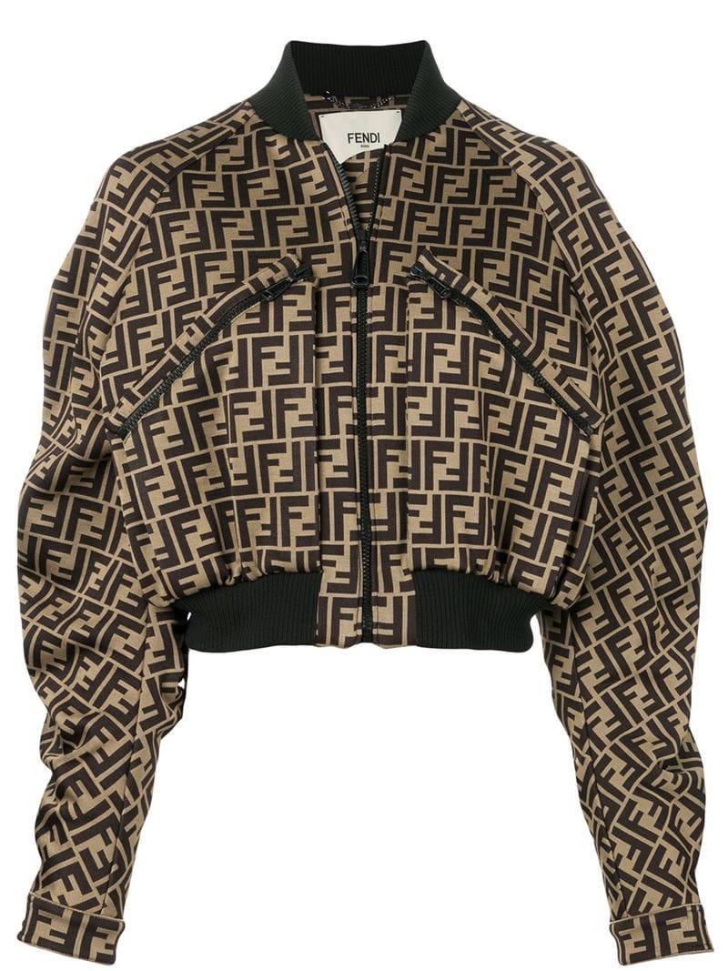 Fendi logo jacket womens cheap