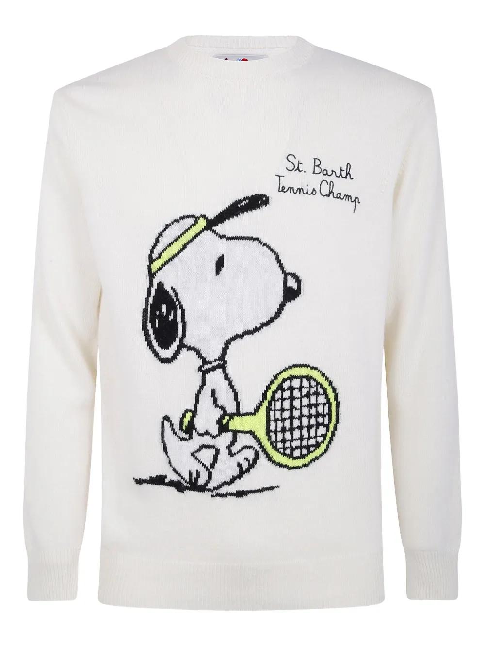 Mc2 Saint Barth Snoopy Tennis Graphic Crew-neck Sweatershirt in