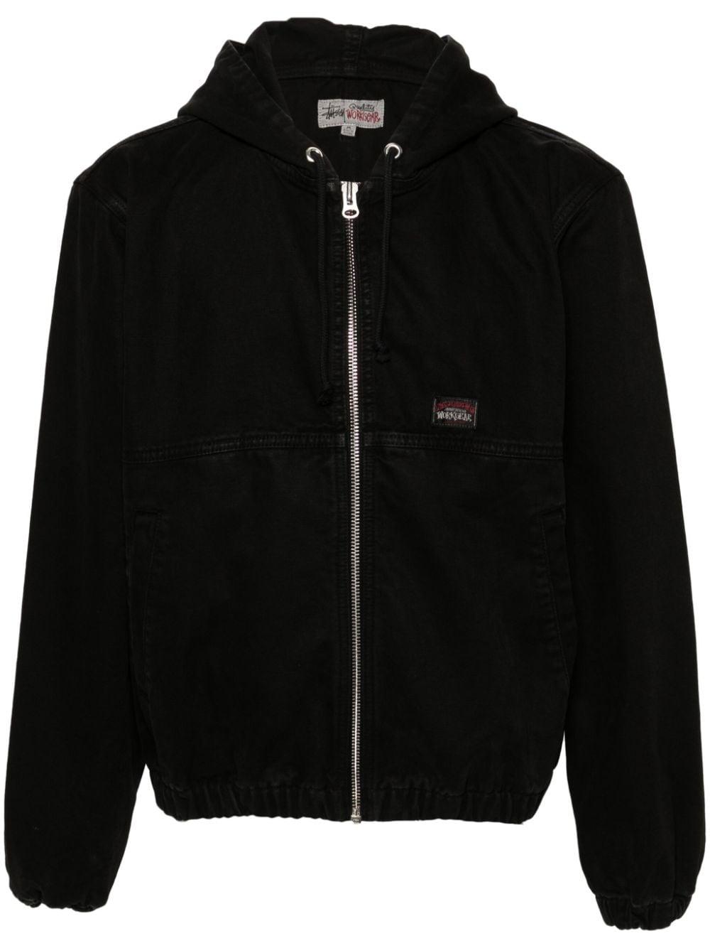 Stussy Work Jacket Unlined Canvas Jacket in Black for Men | Lyst