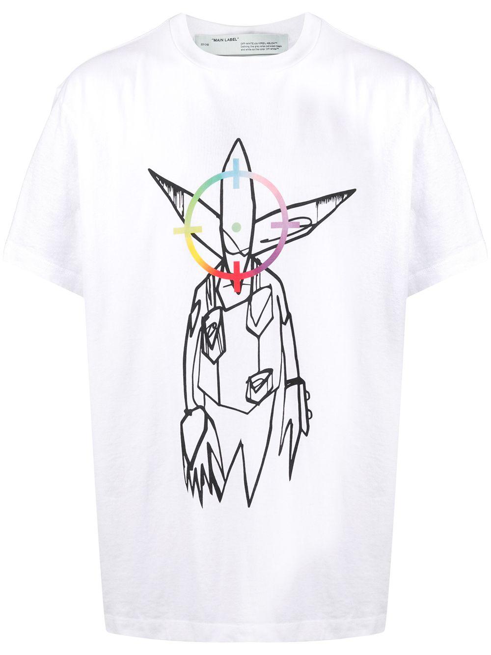 Off white futura hot sale alien tee white