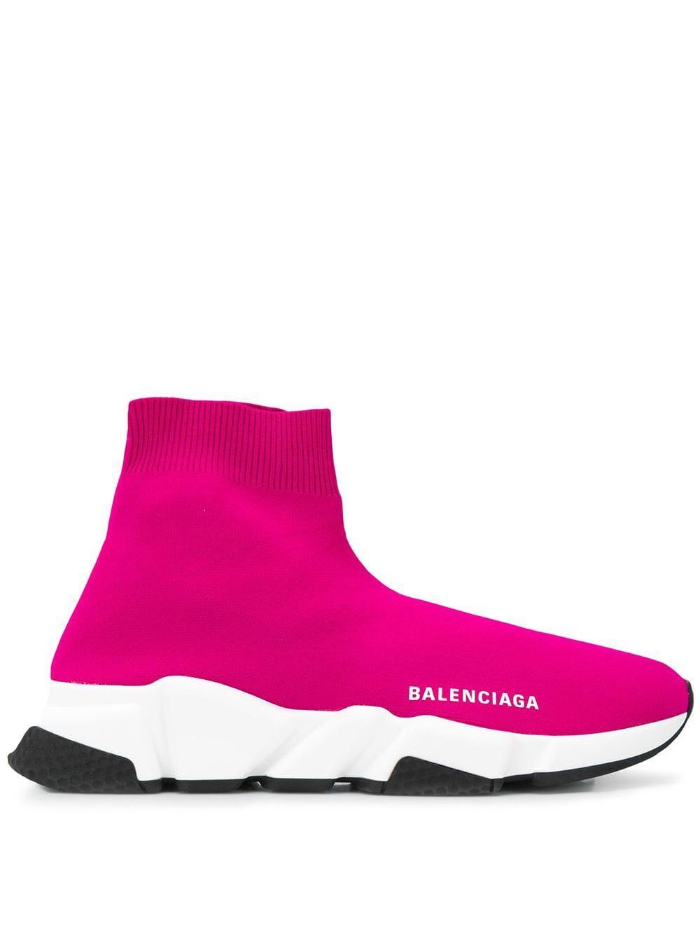 Balenciaga Speed Graffiti Sock Pink High Top Sneakers  Sneak in Peace