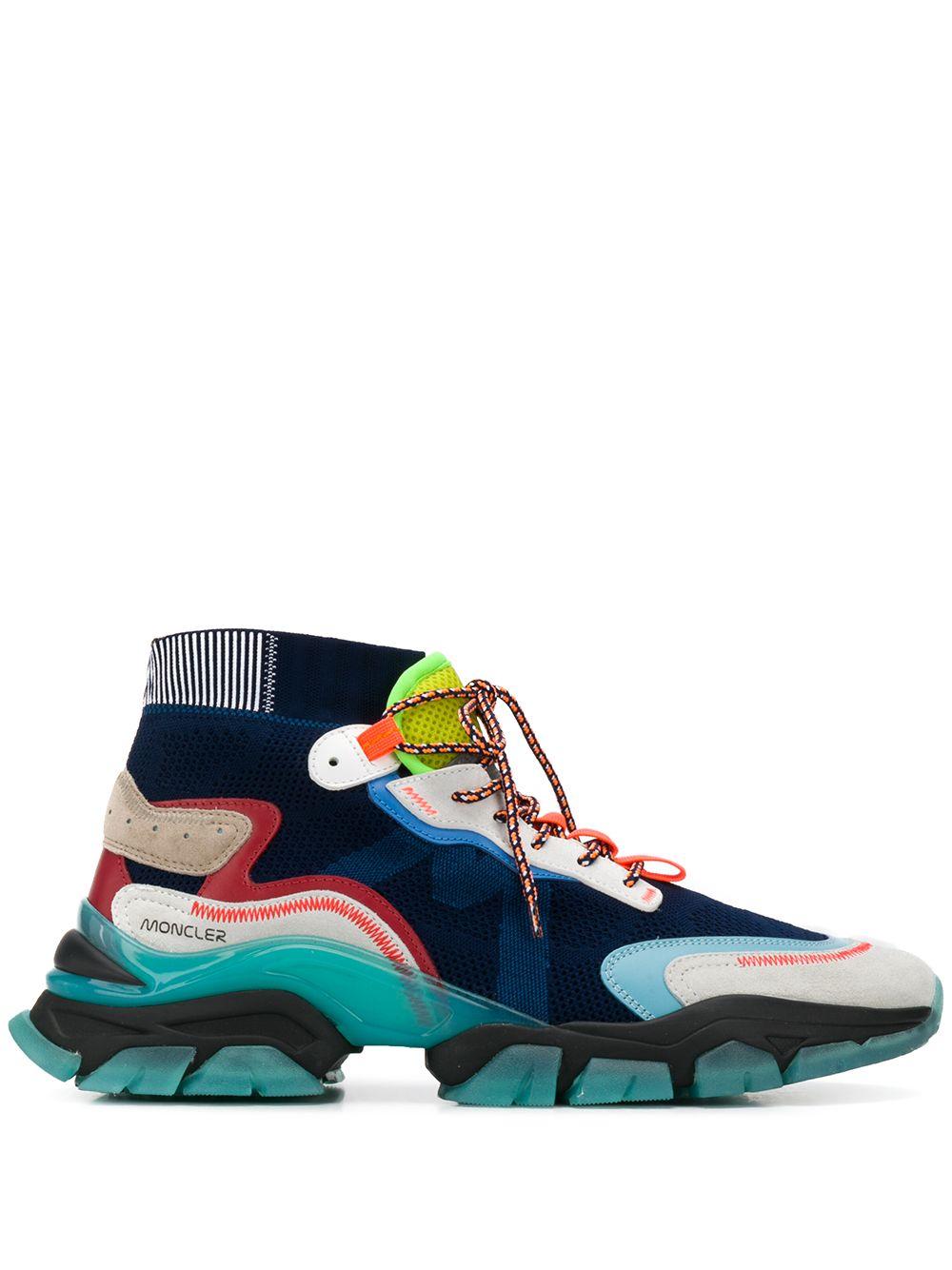 Moncler Leather Leave No Trace High Runners in Dark_blue (Blue 