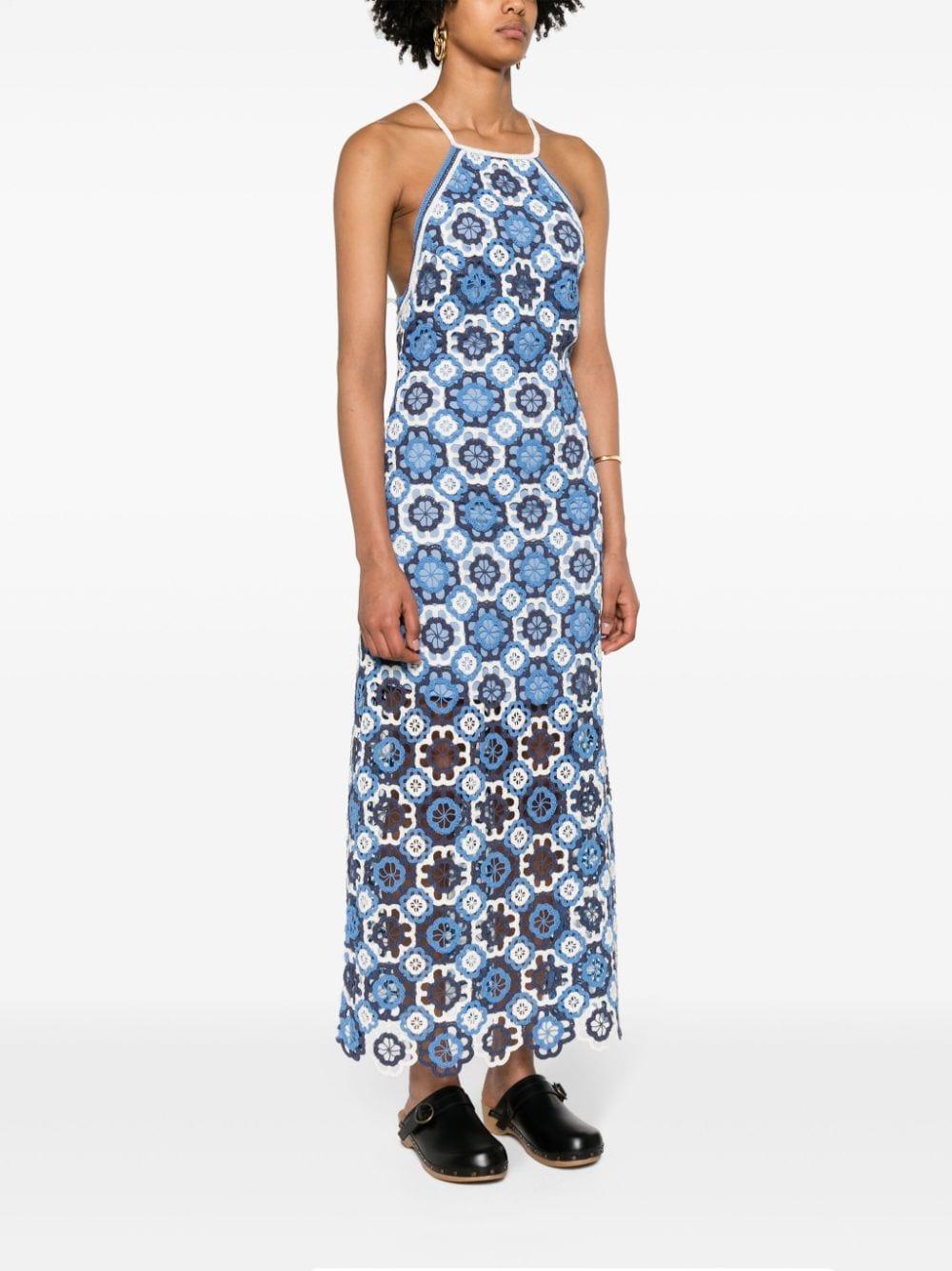 MAJE [マージ] Crochet Dress Crochet-knit maxi dress White For Women | Maje