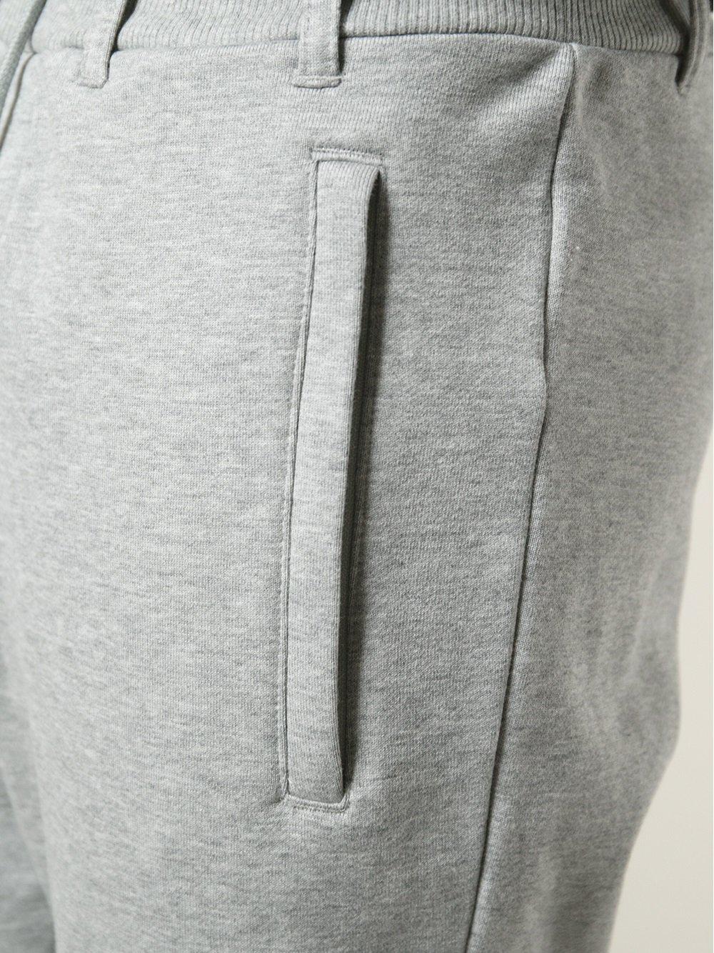 Y-3 Cotton Waistband With Belt Loops Track Trousers in Grey (Gray 