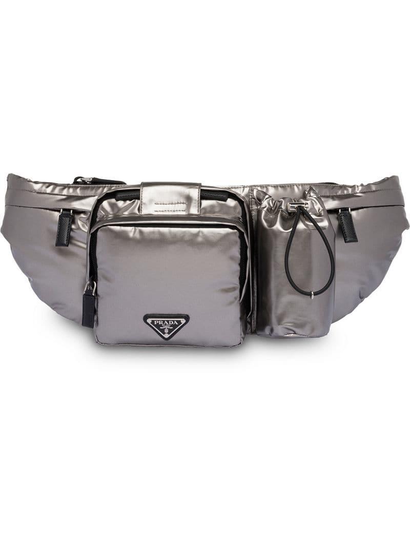 prada metallic belt bag