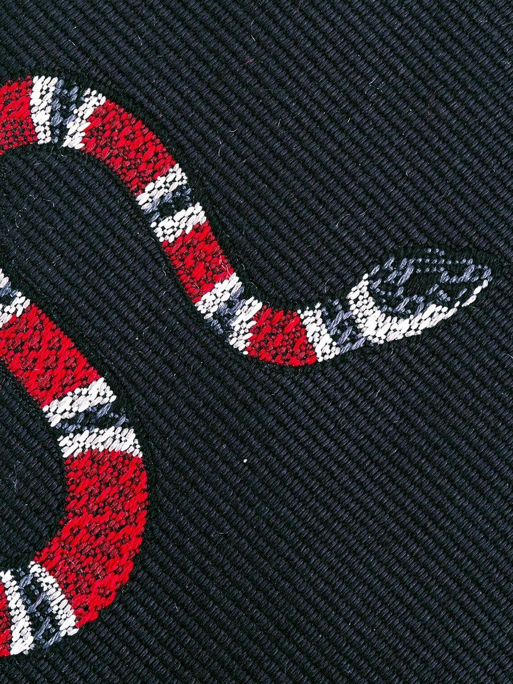 Gucci Snake Print Tie in Black for Men | Lyst