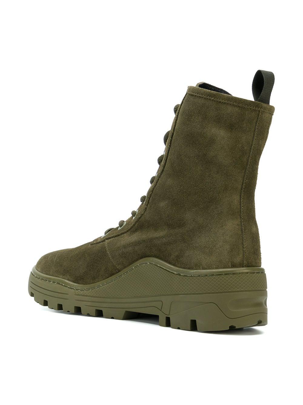 Yeezy Suede Adidas Season 6 Combat Boots in Green for Men | Lyst