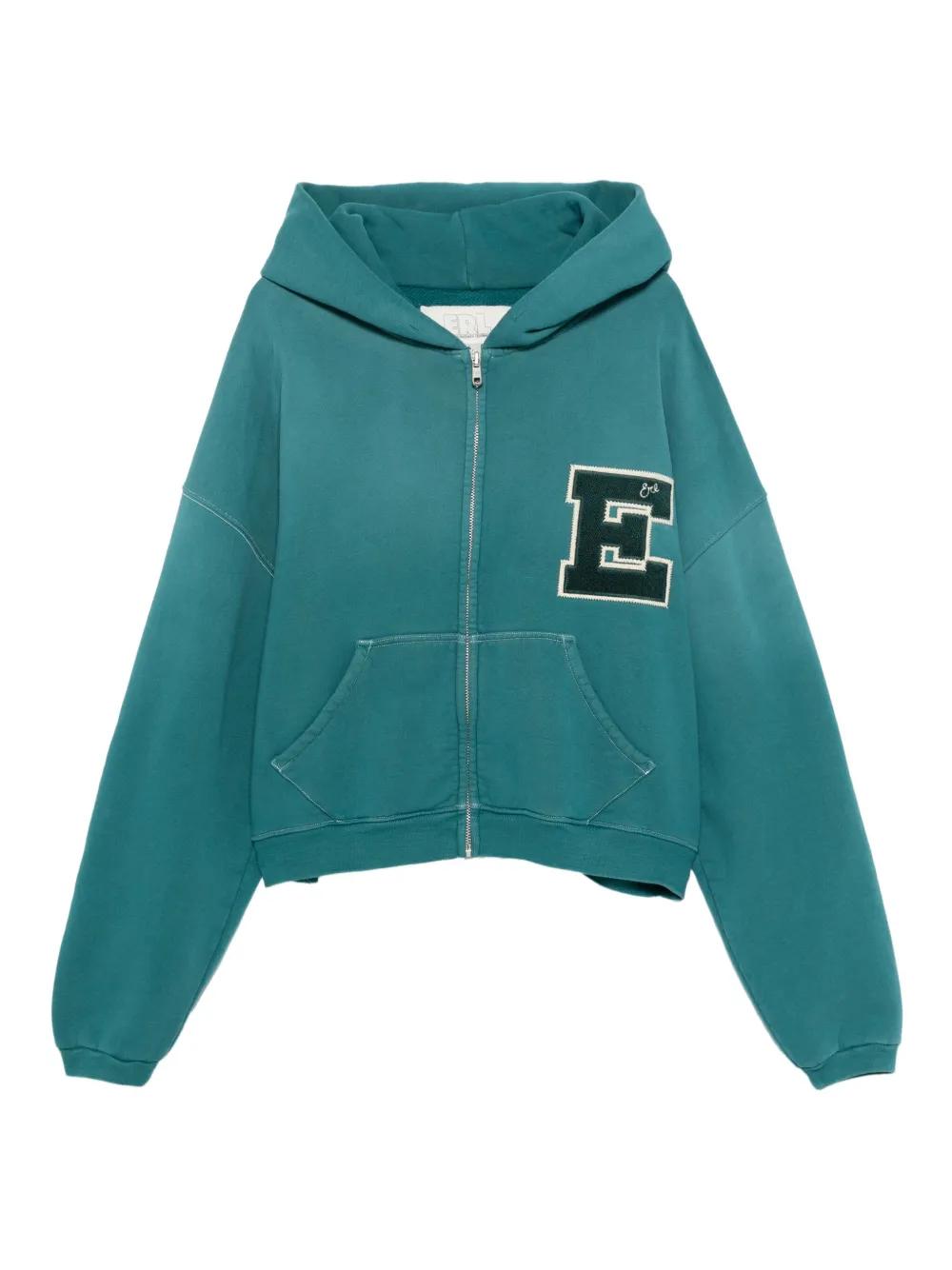 ERL ジップパーカー RIDEZ SKULL MC ZIP PARKA 12oz 厚手スカル ジップパーカー RHD04