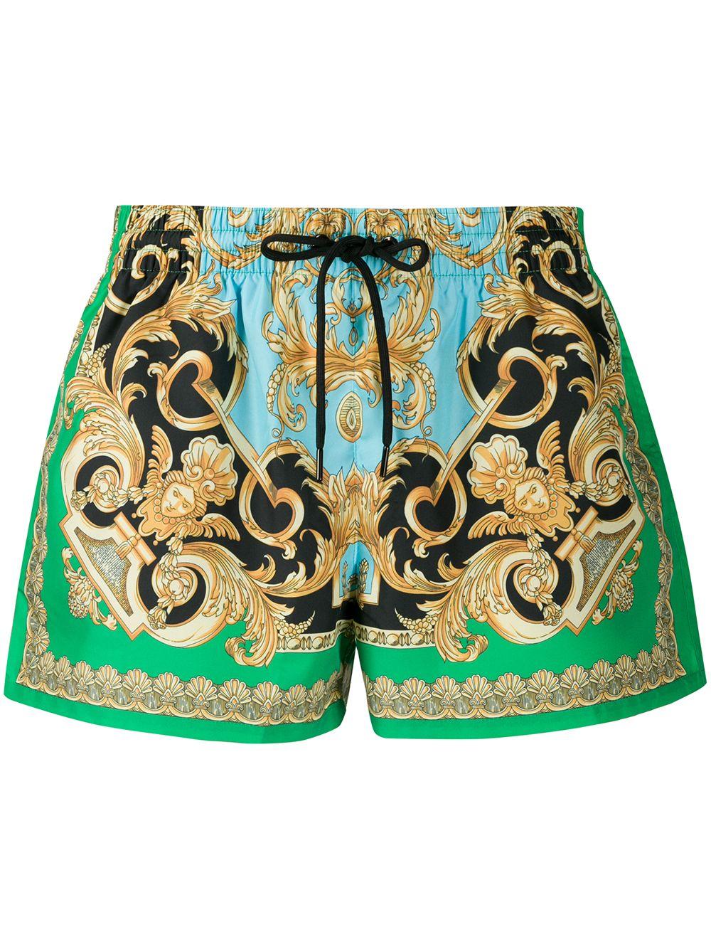 versace swim shorts green