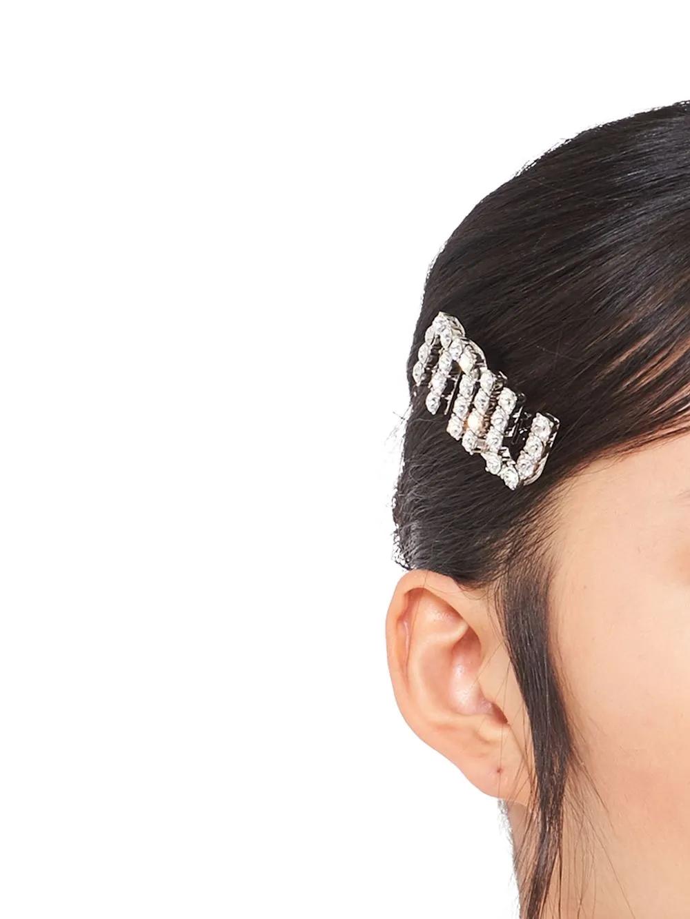 【Miu Miu】Logo-Lettering Embellished Hairband カチューシャ Miu Miu】Logo-Lettering Embellished Hairband カチューシャ