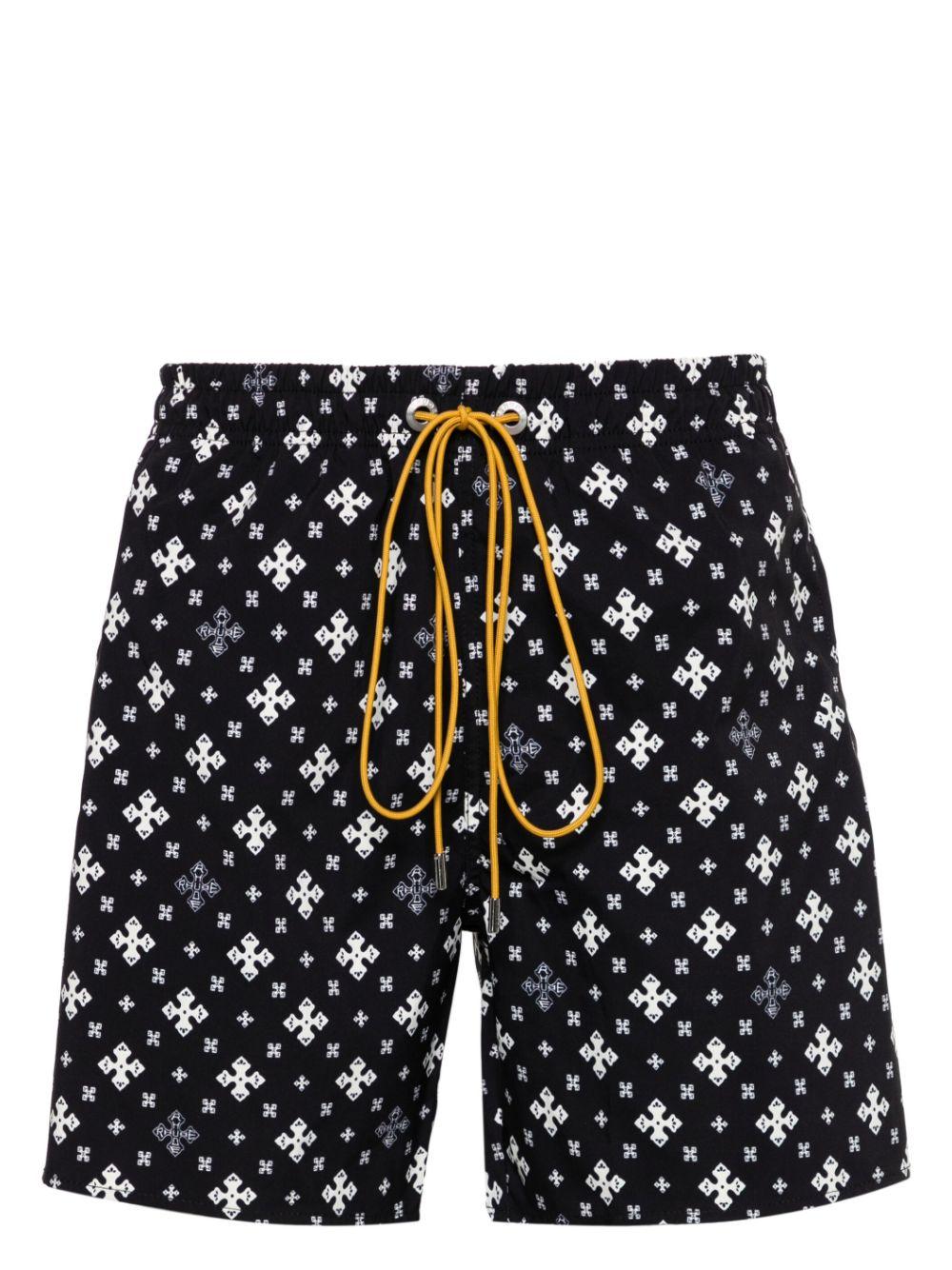 Rhude Bandana Print Swim Shorts in Black for Men Lyst Australia