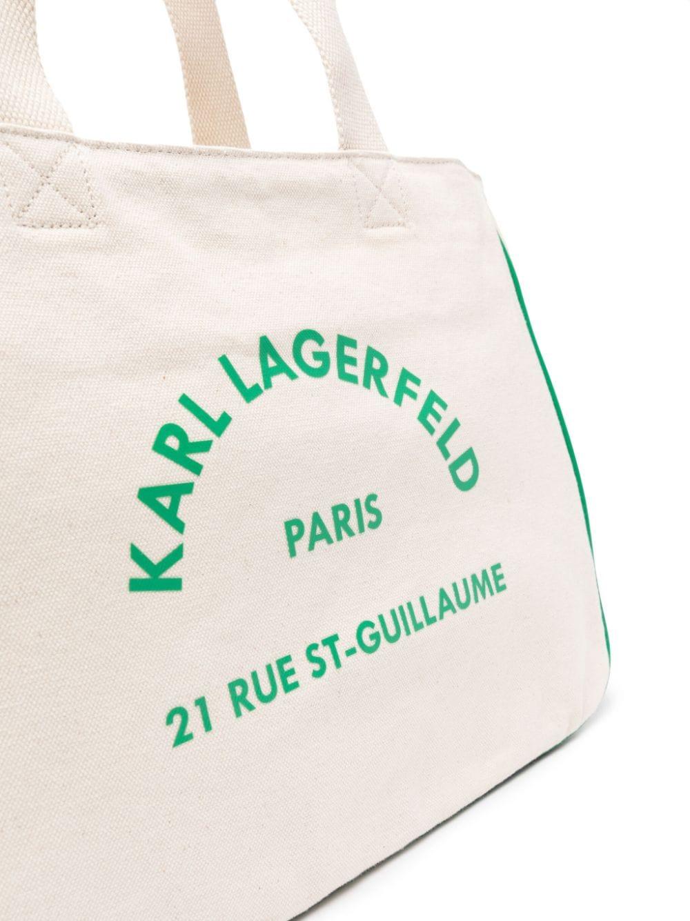 Karl Lagerfeld Logo-Print Tote Bag