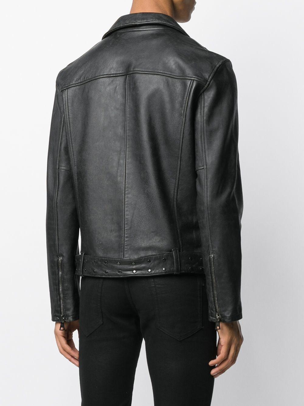 John Varvatos Leather X Led Zeppelin Biker Jacket in Black for Men Lyst