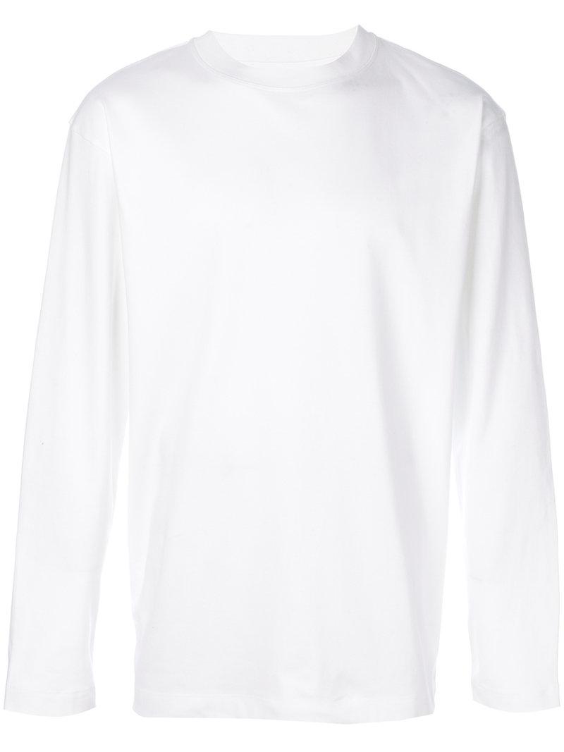 Lyst - Sunspel Long Sleeve T-shirt in White for Men