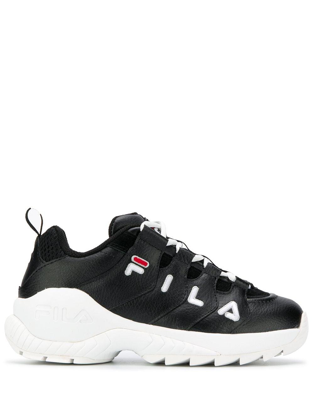 Fila Leather Disruptor Chunky Sneakers in Black - Lyst