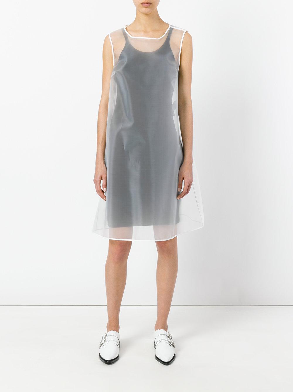 MM6 by Maison Martin Margiela Transparent Rigid Dress in White | Lyst